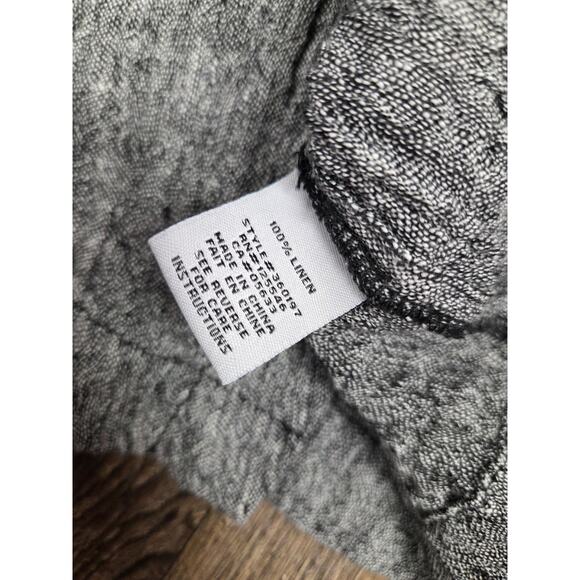 Liv By Habitat Black 100% Linen Cross Front Blouse Cowl Neck Size XS - Picture 3 of 4